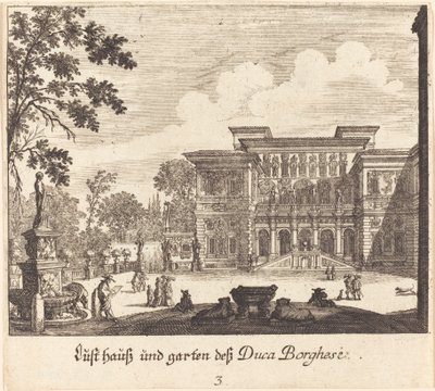 ボルゲーゼ宮殿と庭園 作： Melchior Küsel after Johann Wilhelm Baur
