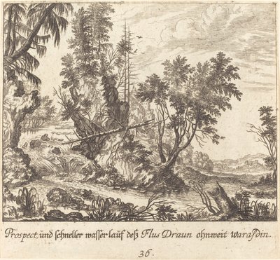 ドローン川 作： Melchior Küsel after Johann Wilhelm Baur