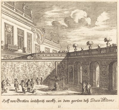 ガーデン、デューク・ダルテム 作： Melchior Küsel after Johann Wilhelm Baur