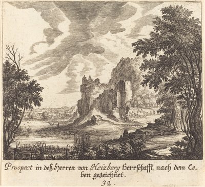 マウンテンビュー 作： Melchior Küsel after Johann Wilhelm Baur