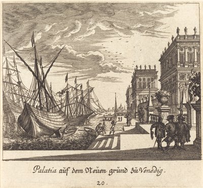 宮殿、ヴェネツィア 作： Melchior Küsel after Johann Wilhelm Baur
