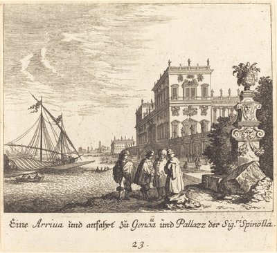 スピノラ宮殿、ジェノヴァ 作： Melchior Küsel after Johann Wilhelm Baur