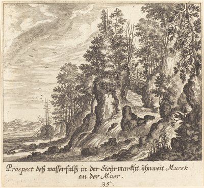 滝 作： Melchior Küsel after Johann Wilhelm Baur