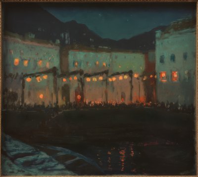 ガルダ湖で開催される夜行性のフォークフェスティバル 作： Melchior Lechter