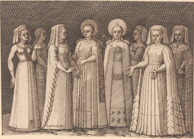 古代衣装の 8 人の女性 作： Melchior Lorch