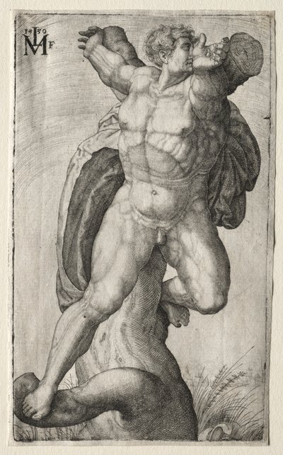 十字架の男、1550。 作： Melchior Lorck