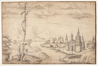 町のある風景 作： Melchior Lorck