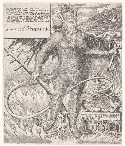 野蛮人としての教皇。 風刺的な寓話 作： Melchior Lorck