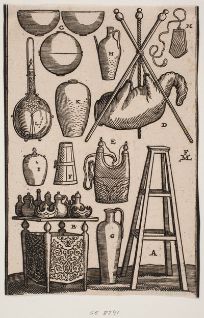12種類の家庭用品 作： Melchior Lorck