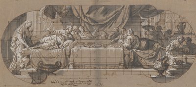 1699年以前のシモン家での饗宴。 作： Melchior Steidl