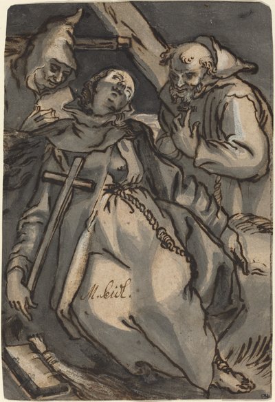 聖エウフロシュネ 作： Melchior Steidl after Abraham Bloemaert
