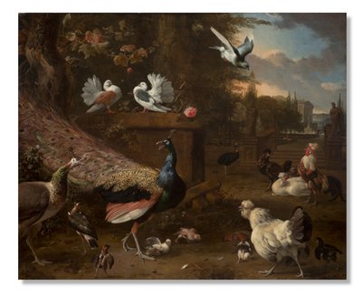 メナジェリー、1680年頃 作： Melchior de Hondecoeter