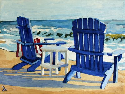 Beach Shadows, 2024（キャンバスにアクリル画） 作： Melinda Patrick