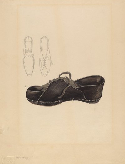 女性のクロッグ、c。 1936年。 作： Melita Hofmann