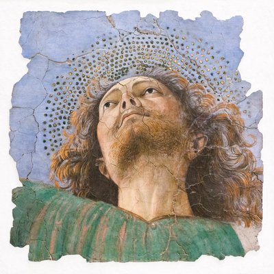 使徒の頭、1480年頃（フレスコ画） 作： Melozzo da Forli