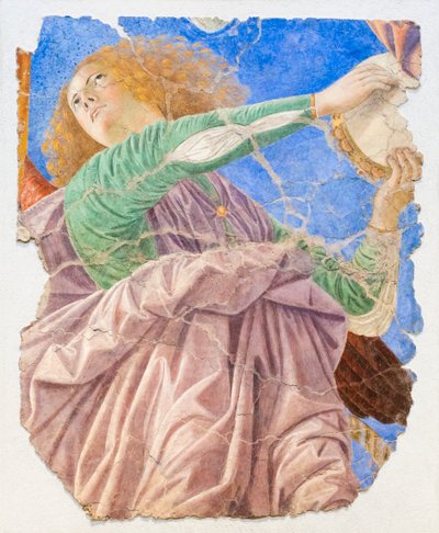 音楽を作る天使、1480年頃（復元されたフレスコ画） 作： Melozzo da Forli