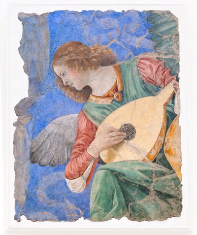 音楽を作る天使、1480年頃（フレスコ画） 作： Melozzo da Forli