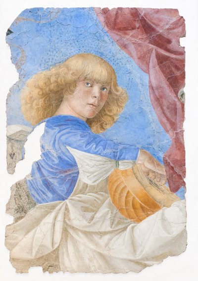 音楽を作る天使、1480年頃（フレスコ画） 作： Melozzo da Forli