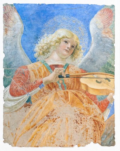 音楽を作る天使、1480年頃（フレスコ画） 作： Melozzo da Forli