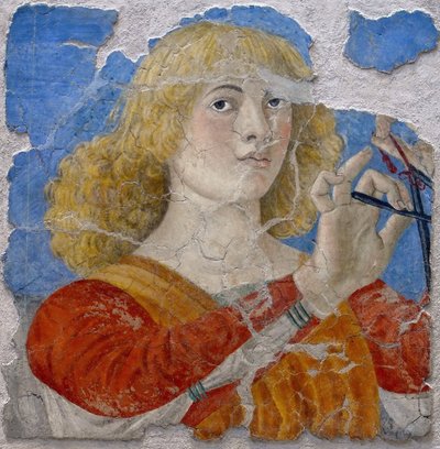 Melozzo da Forliによる音楽家の天使、1480年頃（フレスコ画） 作： Melozzo da Forli