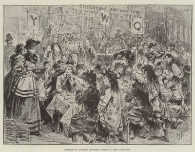 ギルドホールでの15人のワイフへの宴会 作： Melton Prior