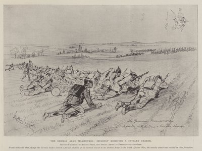 ドイツ軍の操縦、騎兵隊の突撃に抵抗する歩兵 作： Melton Prior