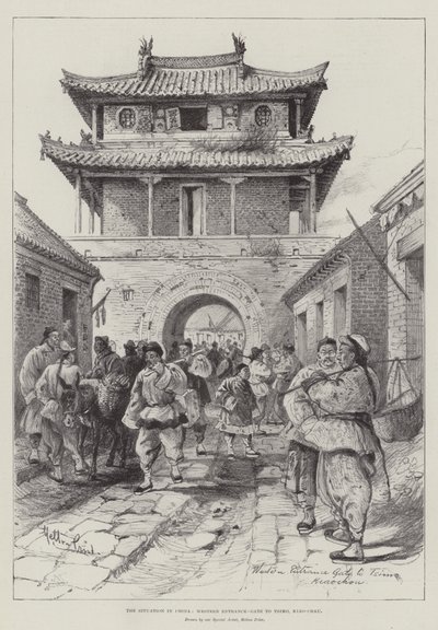 中国の情勢、西側の入り口－チモへの門、キアオ・チャウ 作： Melton Prior