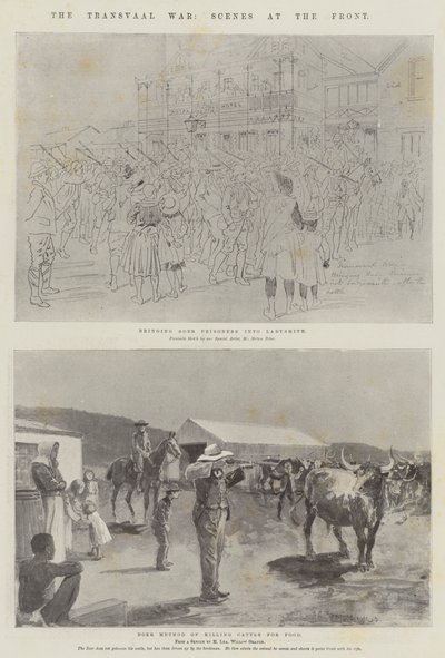 トランスバール戦争、最前線のシーン 作： Melton Prior