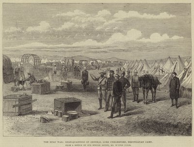 ズールー戦争、チェルムズフォード将軍本部、エルズンガヤン収容所 作： Melton Prior