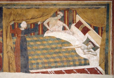結婚生活のシーン、1306年頃 作： Memmo di Filippuccio