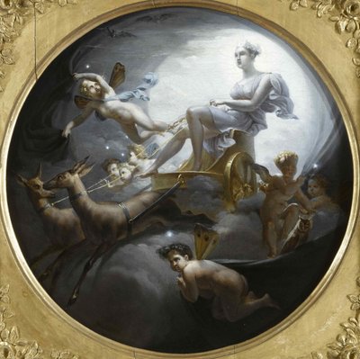 戦車に乗ったダイアナ、1821年。 作： Merry Joseph Blondel