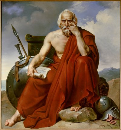 スパルタの立法者リュクルグ（Lykourgos）の肖像。メリージョセフ・ブロンデル（1781-1853）の作品 作： Merry Joseph Blondel