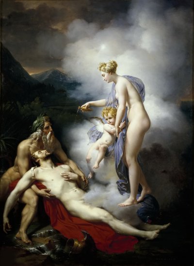 アエネアスの傷にバームを注ぐビーナスc。 1805-1810。 作： Merry Joseph Blondel