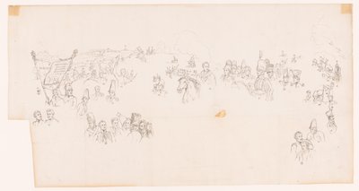 ワーテルローの戦いを描いた絵の素描 作： Met and Meylink