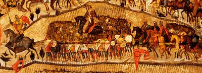 天国の王の祝福を受けてください詳細：ウォリアーズレンジ：イヴァン4世、ウラジミールモノマック、ウラジミール1世、ボリスとグレブ、1550年代 作： Metropolitan of Moscow Athanasius