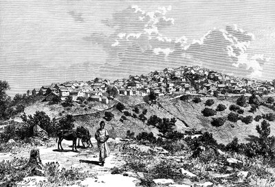 1895年、北アフリカのカビル村。 作： Meunier