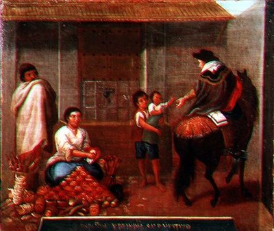 マーケットの様子 作： Mexican School