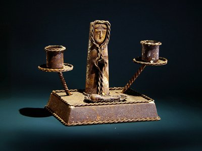イエスの形をしたキャンドルホルダー（金属）（詳細は229282を参照） 作： Mexican School
