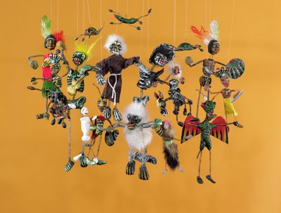 死者の日、オアハカ（張り子張り子） 作： Mexican School