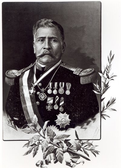 ポルフィリオディアスの肖像（1830〜1915年） 作： Mexican School