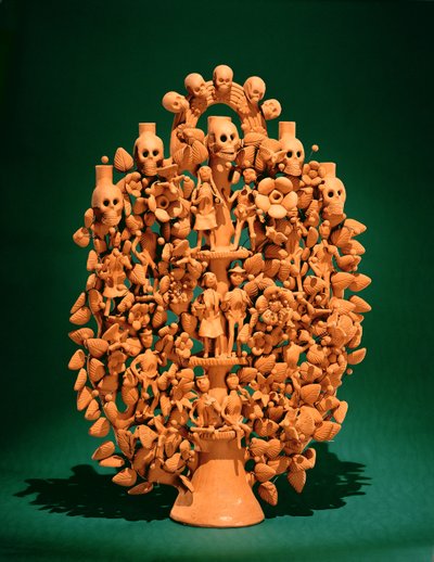 ツリー・オブ・ライフ（一回焼の陶器） 作： Mexican School