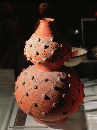 ひょうたん型花器（焼き物 作： Mexican School