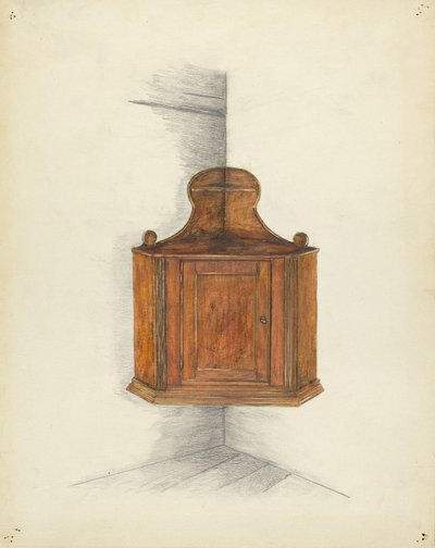コーナーカップボード、1953年頃 作： Meyer Goldbaum