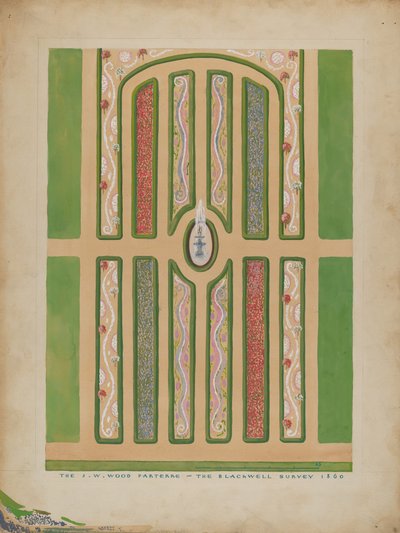 花壇 - J.W. Wood, c. 1936年。 作： Meyer Goldbaum