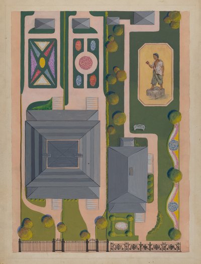 ワードとグリーン・ガーデン、1936年頃。 作： Meyer Goldbaum