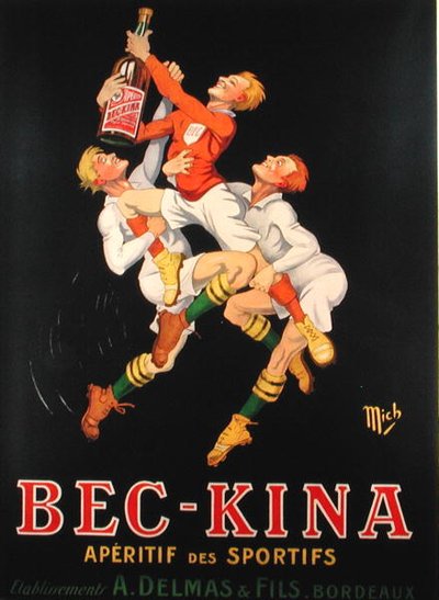 フランスの食前酒「ベッキナ」のポスター 作： Mich