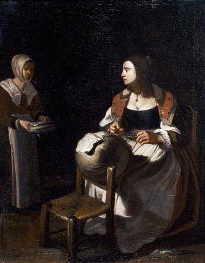 ピローレース・メーカー（油彩・キャンバス 作： Michael (attr. to) Sweerts