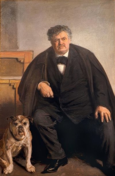 虎と画家カール・ロシェ 作： Michael Peter Ancher