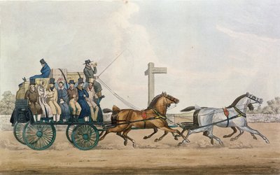 1856年にJ.ハリスによって刻まれたステージの終わりに到着 作： Michael Angelo Hayes