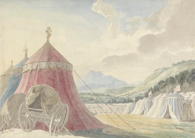 Suunnittelu Haymarket-teatterille: "The Battle of Hexham", kirjoittanut Colman nuorempi 作： Michael Angelo Rooker